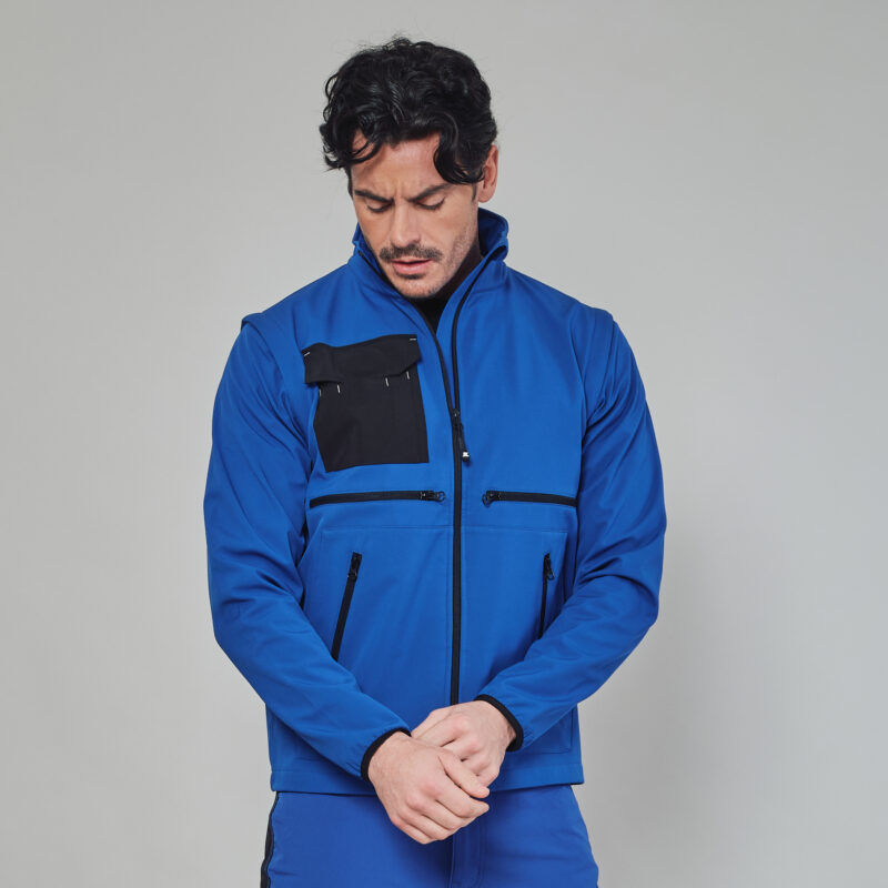 Giubbino Multitasca Manica Staccabile Soft Shell Chambery